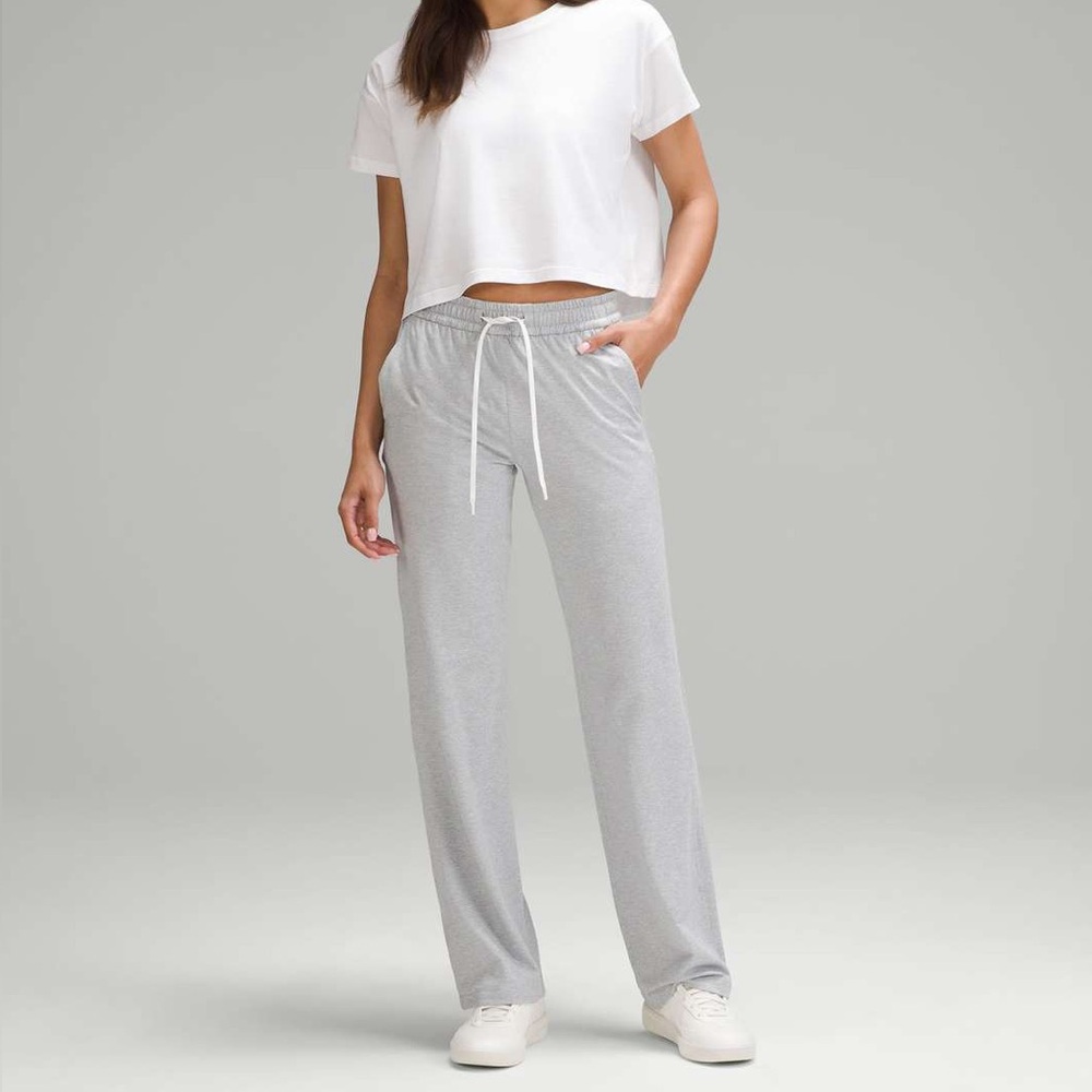 Lululemon Soft Jersey Straight Leg Mid Rise Pant